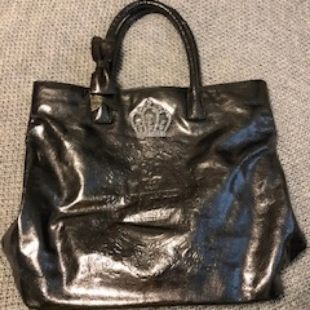 Brighton Black Shiny Leather Tote